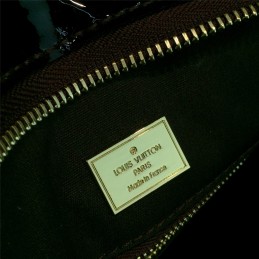 Replica Louis Vuitton Black Patent Monogram Brea MM