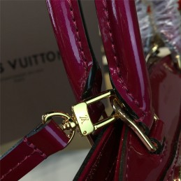 Replica Louis Vuitton Fuchsia Patent Monogram Brea PM