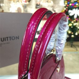 Replica Louis Vuitton Fuchsia Patent Monogram Brea PM