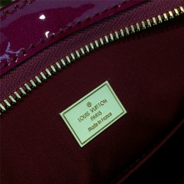 Replica Louis Vuitton Fuchsia Patent Monogram Brea PM