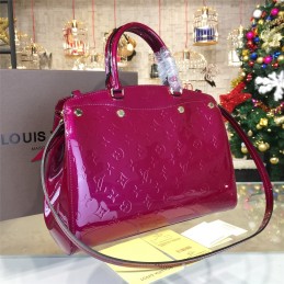 Replica Louis Vuitton Bright Pink Patent Monogram Brea MM