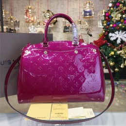 Replica Louis Vuitton Bright Pink Patent Monogram Brea MM