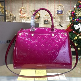 Replica Louis Vuitton Bright Pink Patent Monogram Brea MM