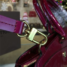 Replica Louis Vuitton Bright Pink Patent Monogram Brea MM