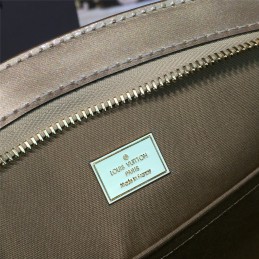 Replica Louis Vuitton Beige Patent Monogram Brea PM