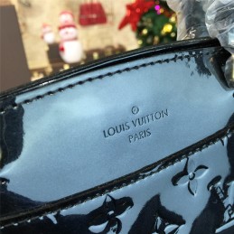 Replica Louis Vuitton Navy Black Patent Monogram Brea MM