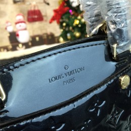 Replica Louis Vuitton Black Patent Monogram Brea PM