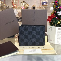 Replica Louis Vuitton Gray Damier Graphite Multiple Wallet
