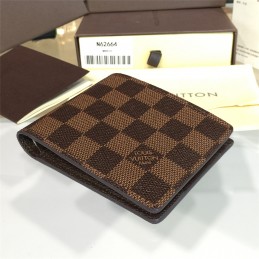 Replica Louis Vuitton Brown Damier Ebene Multiple Wallet