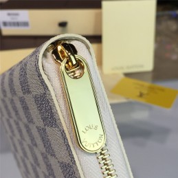 Replica Louis Vuitton White Damier Azur Zippy Wallet