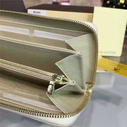 Replica Louis Vuitton White Damier Azur Zippy Wallet