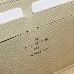 Replica Louis Vuitton White Damier Azur Zippy Wallet