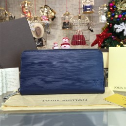 Replica Louis Vuitton Blue Epi Leather Zippy Organizer Wallet