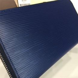 Replica Louis Vuitton Blue Epi Leather Zippy Organizer Wallet