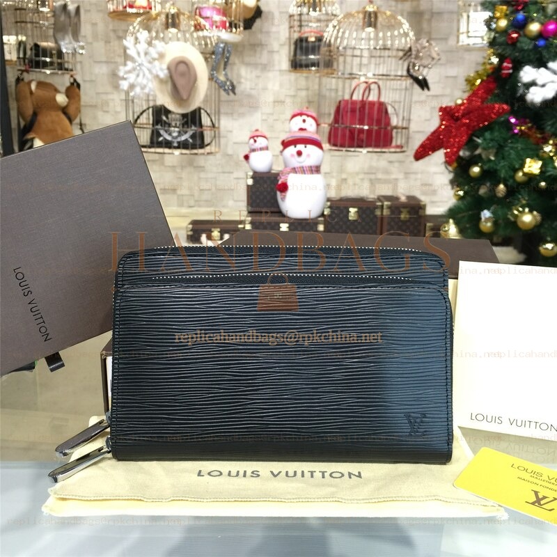 Replica Louis Vuitton Dark Green Taiga Leather Zippy Organizer Wallet