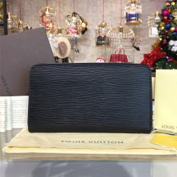 Replica Louis Vuitton Dark Gray Epi Leather Zippy Organizer Wallet