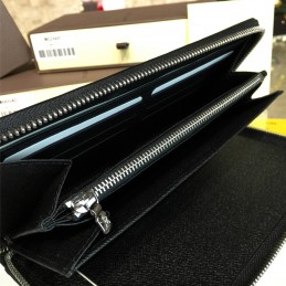 Replica Louis Vuitton Dark Gray Epi Leather Zippy Organizer Wallet