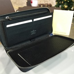 Replica Louis Vuitton Dark Gray Epi Leather Zippy Organizer Wallet