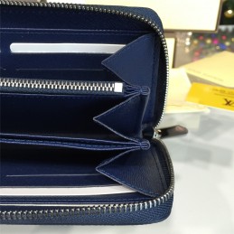 Replica Louis Vuitton Navy Blue Epi Leather Zippy Organizer Wallet