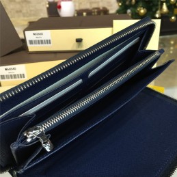 Replica Louis Vuitton Cobalt Blue Epi Leather Zippy Organizer Wallet