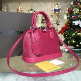 Replica Louis Vuitton Fuchsia Textured Alma BB