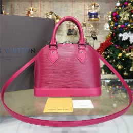 Replica Louis Vuitton Fuchsia Textured Alma BB