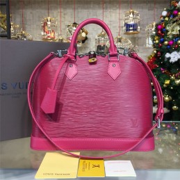 Replica Louis Vuitton Fuchsia Textured Alma MM