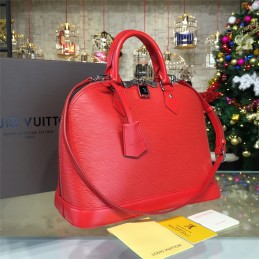 Replica Louis Vuitton Red Textured Alma MM
