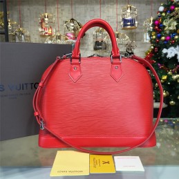 Replica Louis Vuitton Red Textured Alma MM