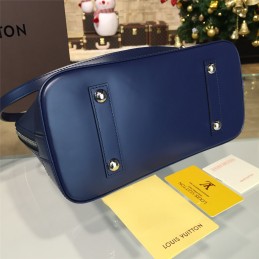 Replica Louis Vuitton Navy Blue Textured Alma MM