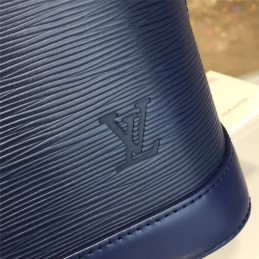 Replica Louis Vuitton Navy Blue Textured Alma MM