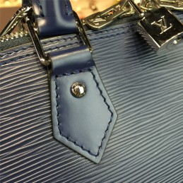 Replica Louis Vuitton Navy Blue Textured Alma MM