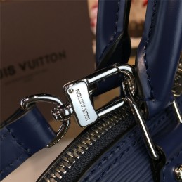 Replica Louis Vuitton Navy Blue Textured Alma MM