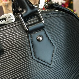Replica Louis Vuitton Black Textured Alma MM