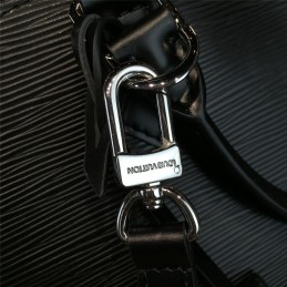 Replica Louis Vuitton Black Textured Alma MM