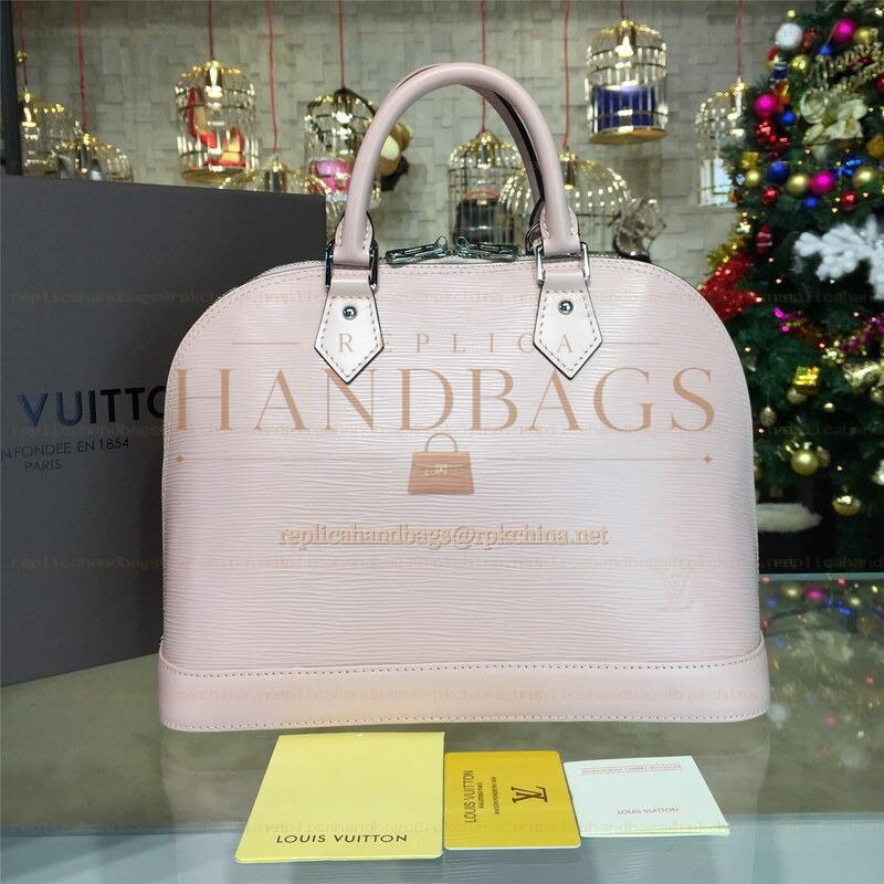 Replica Louis Vuitton White Textured Alma MM