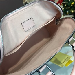 Replica Louis Vuitton White Textured Alma MM