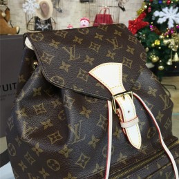 Replica Louis Vuitton Brown Monogram Beige Trim Montsouris GM Backpack