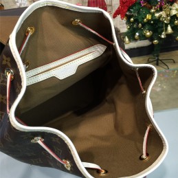 Replica Louis Vuitton Brown Monogram Beige Trim Montsouris GM Backpack