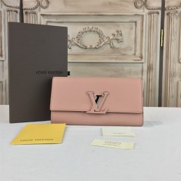 Replica Louis Vuitton Pale Pink Capucines Wallet