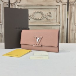 Replica Louis Vuitton Pale Pink Capucines Wallet
