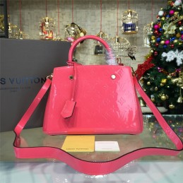 Replica Louis Vuitton Coral Pink Embossed Monogram Montaigne BB