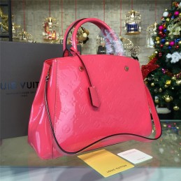 Replica Louis Vuitton Coral Pink Embossed Monogram Montaigne MM