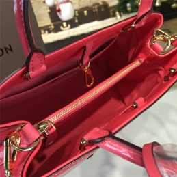 Replica Louis Vuitton Coral Pink Embossed Monogram Montaigne MM