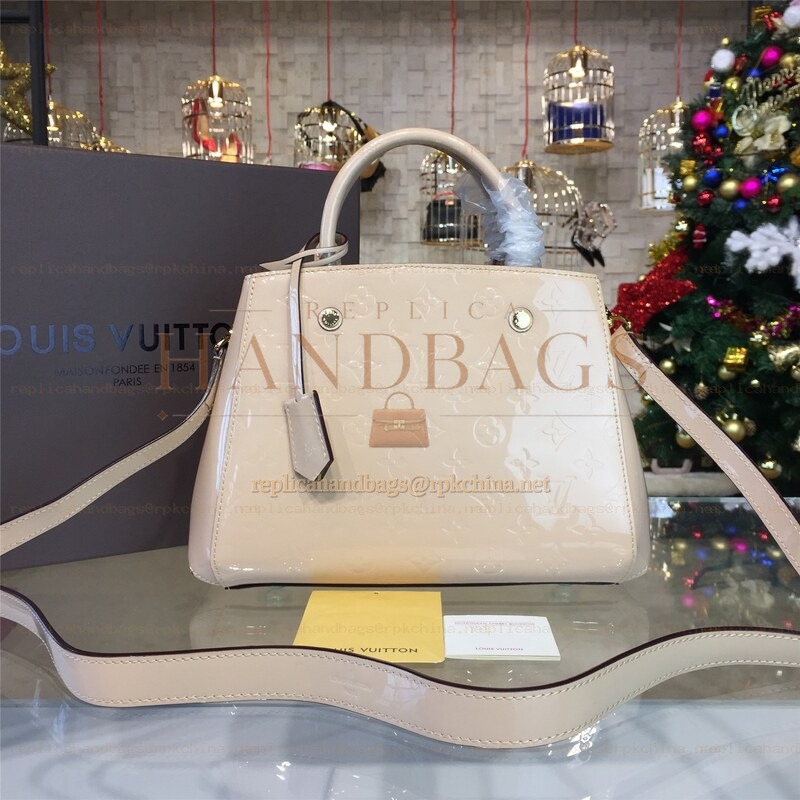 Replica Louis Vuitton Beige Embossed Monogram Montaigne BB