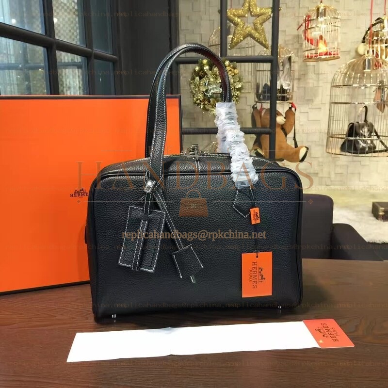 Replica Hermes Black Victoria II 35 Bag