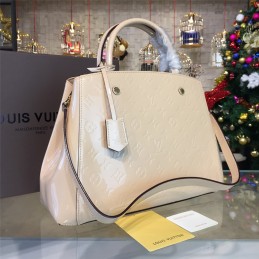 Replica Louis Vuitton Beige Embossed Monogram Montaigne MM