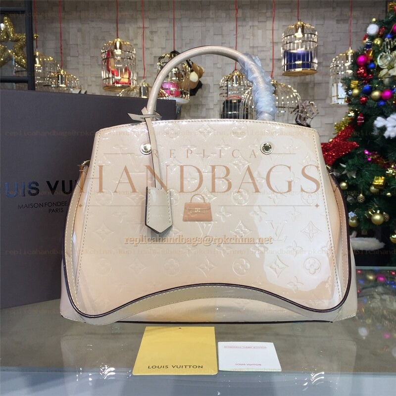 Replica Louis Vuitton Beige Embossed Monogram Montaigne MM