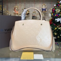 Replica Louis Vuitton Beige Embossed Monogram Montaigne MM