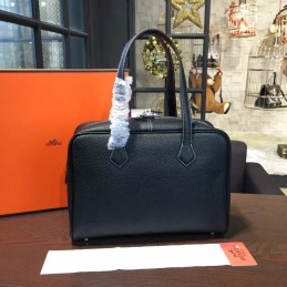 Replica Hermes Black Victoria II 35 Bag